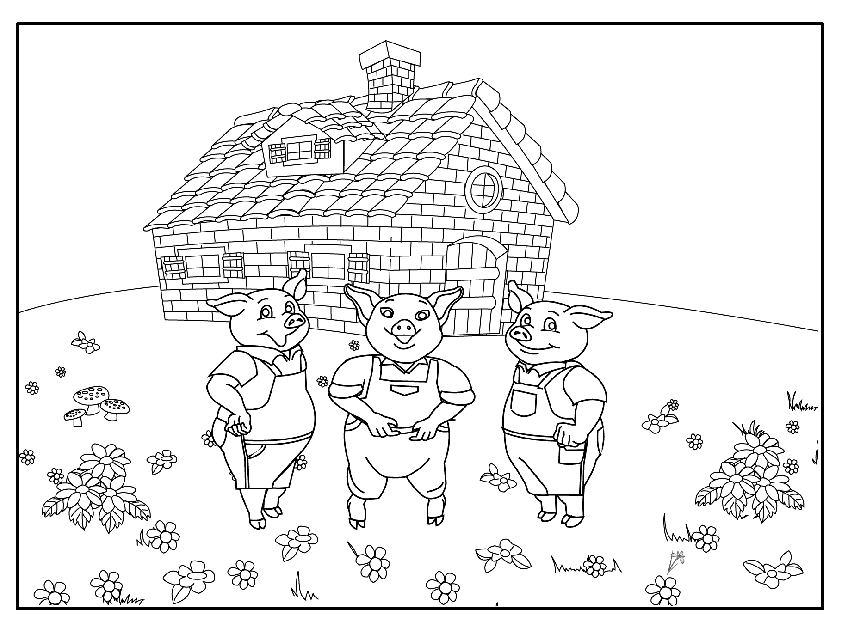 Coloring Pages - The Three Little Pigs 11