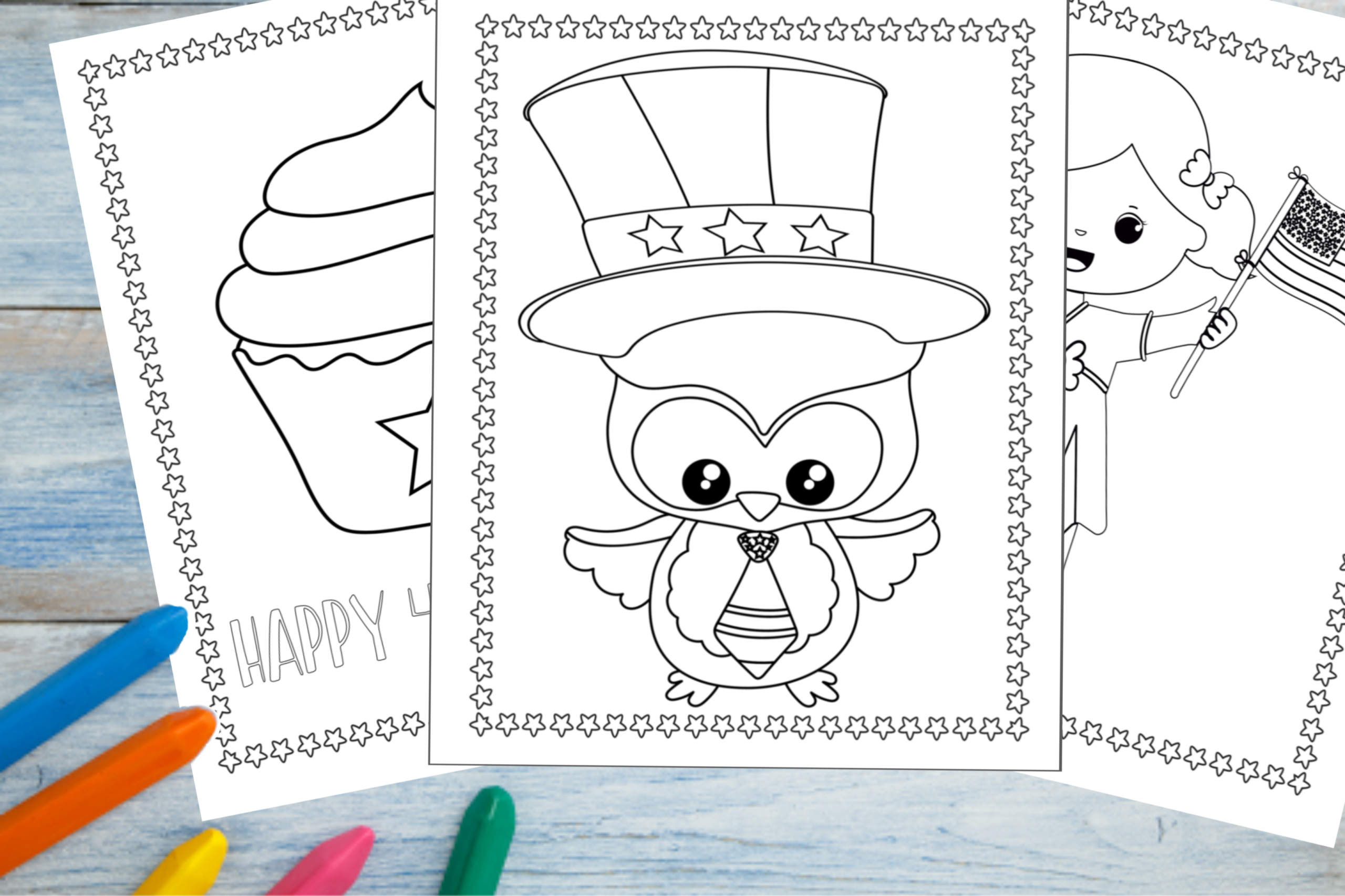 Printable 4th of July Coloring Pages - Fun Happy Home