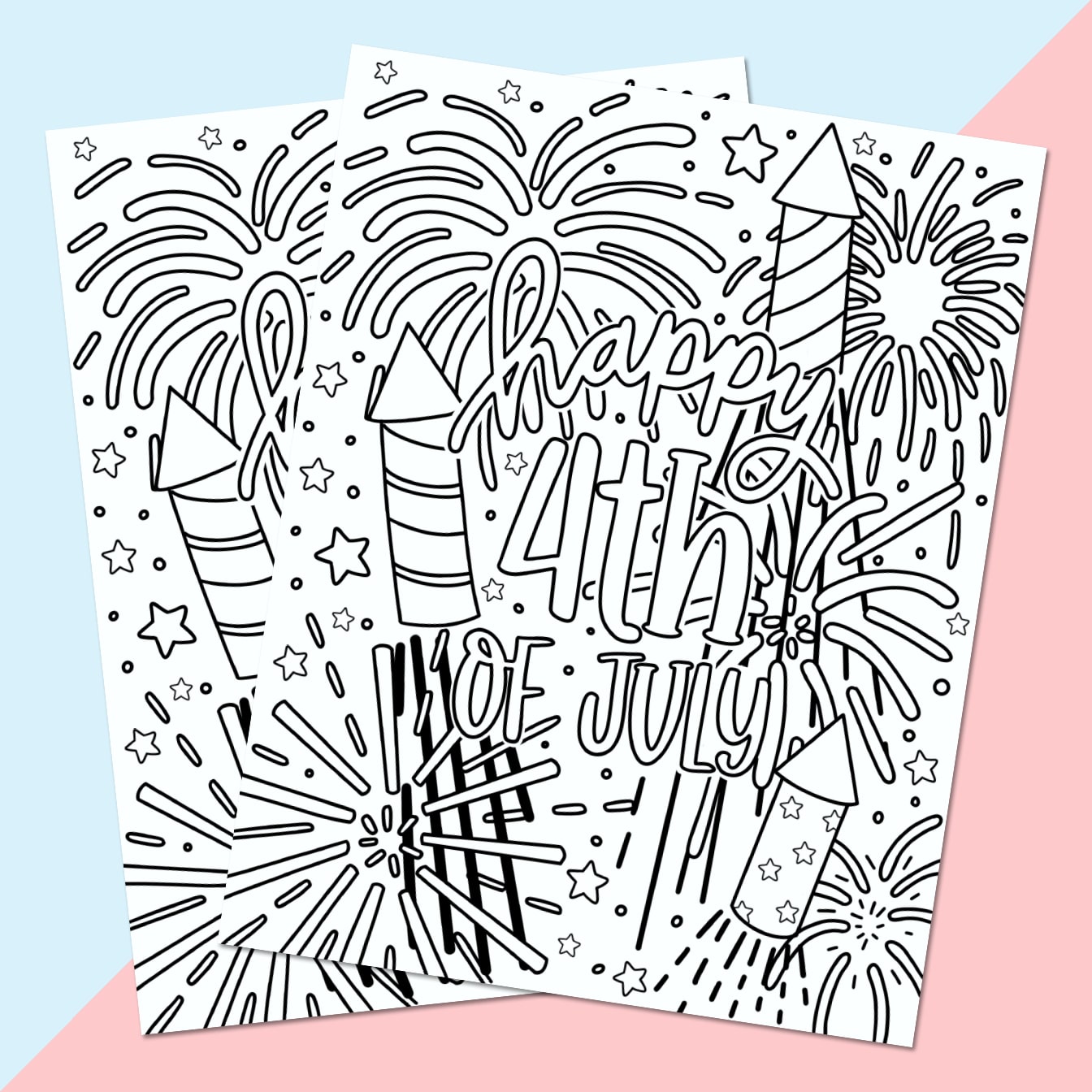 FREE 4th of July Coloring Page - Pineapple Paper Co.