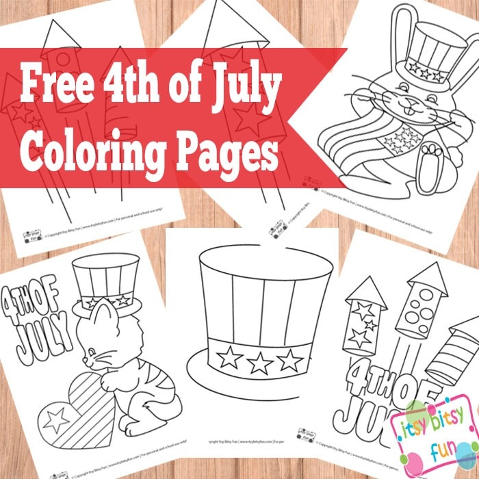 4th of July Coloring Pages - Itsy Bitsy Fun