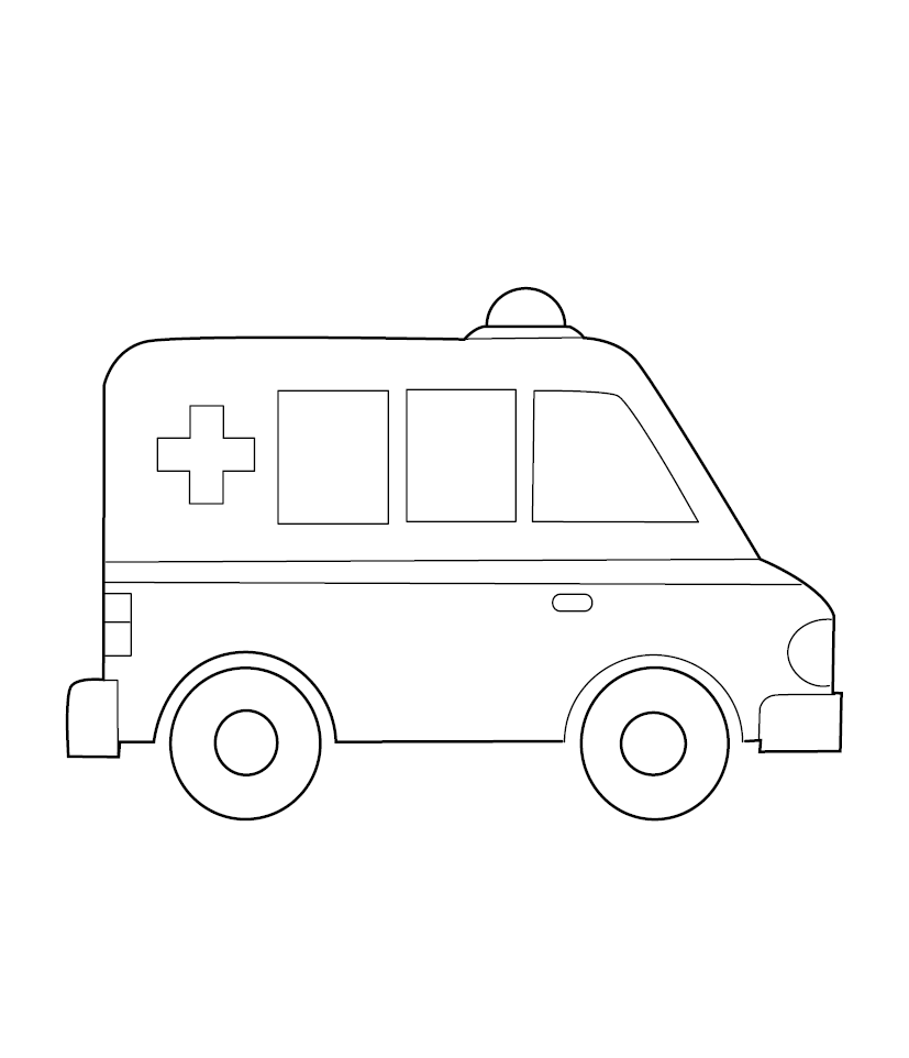AMBULANCE COLOURING PAGE | Free Colouring Book for Children ...