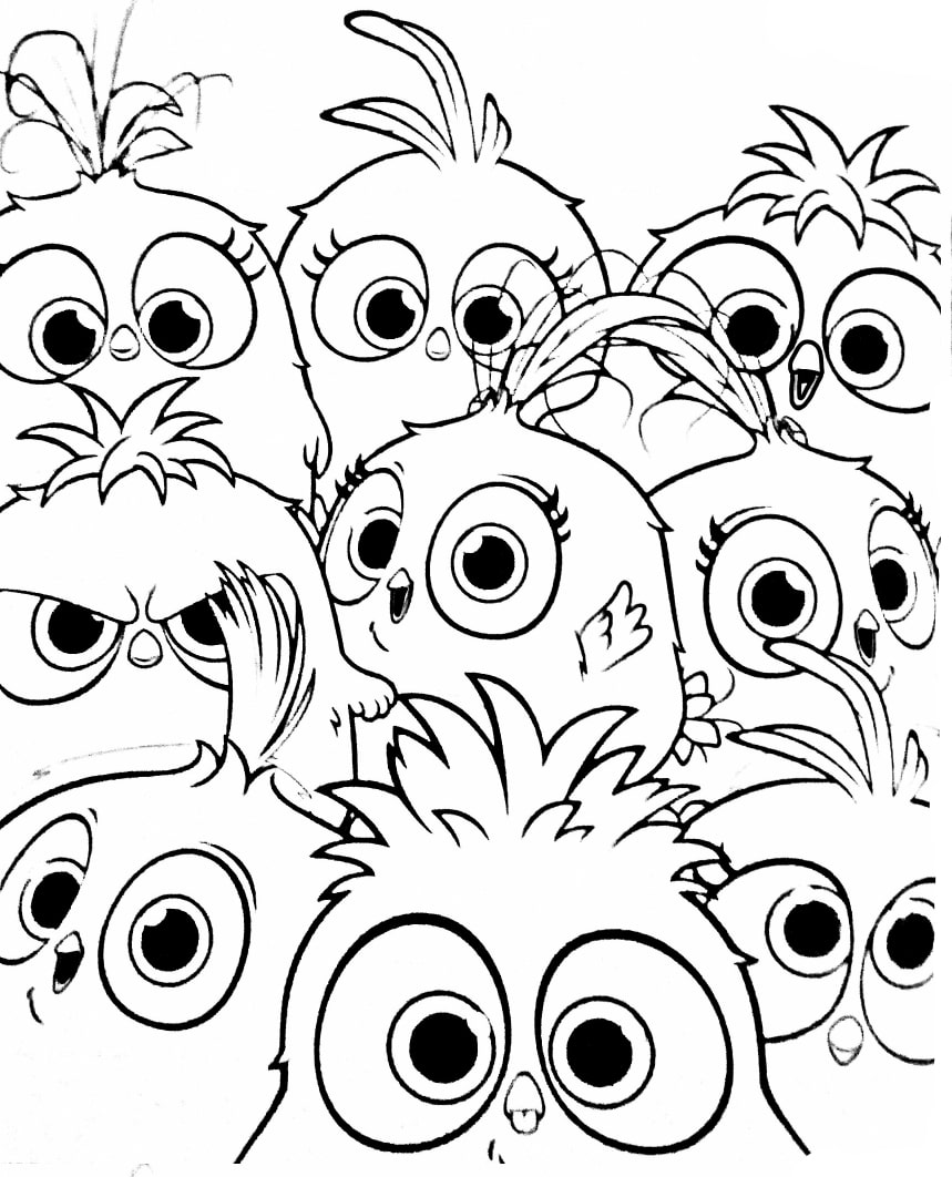 Angry Birds Coloring Pages for Kids, School Activity, Girls, Boys ...