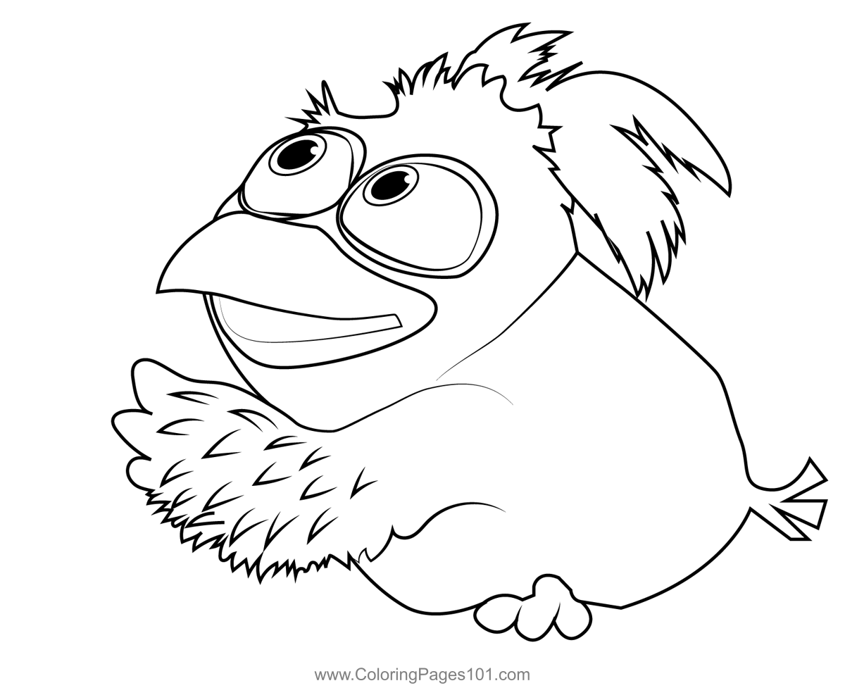 Greg Blue Angry Birds Coloring Page for Kids - Free Angry Birds ...