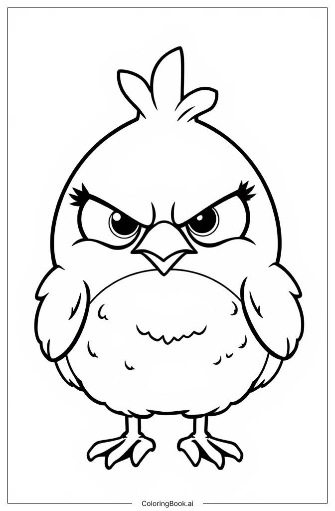 Angry Bird Coloring Page (Free PDF&PNG Printable)