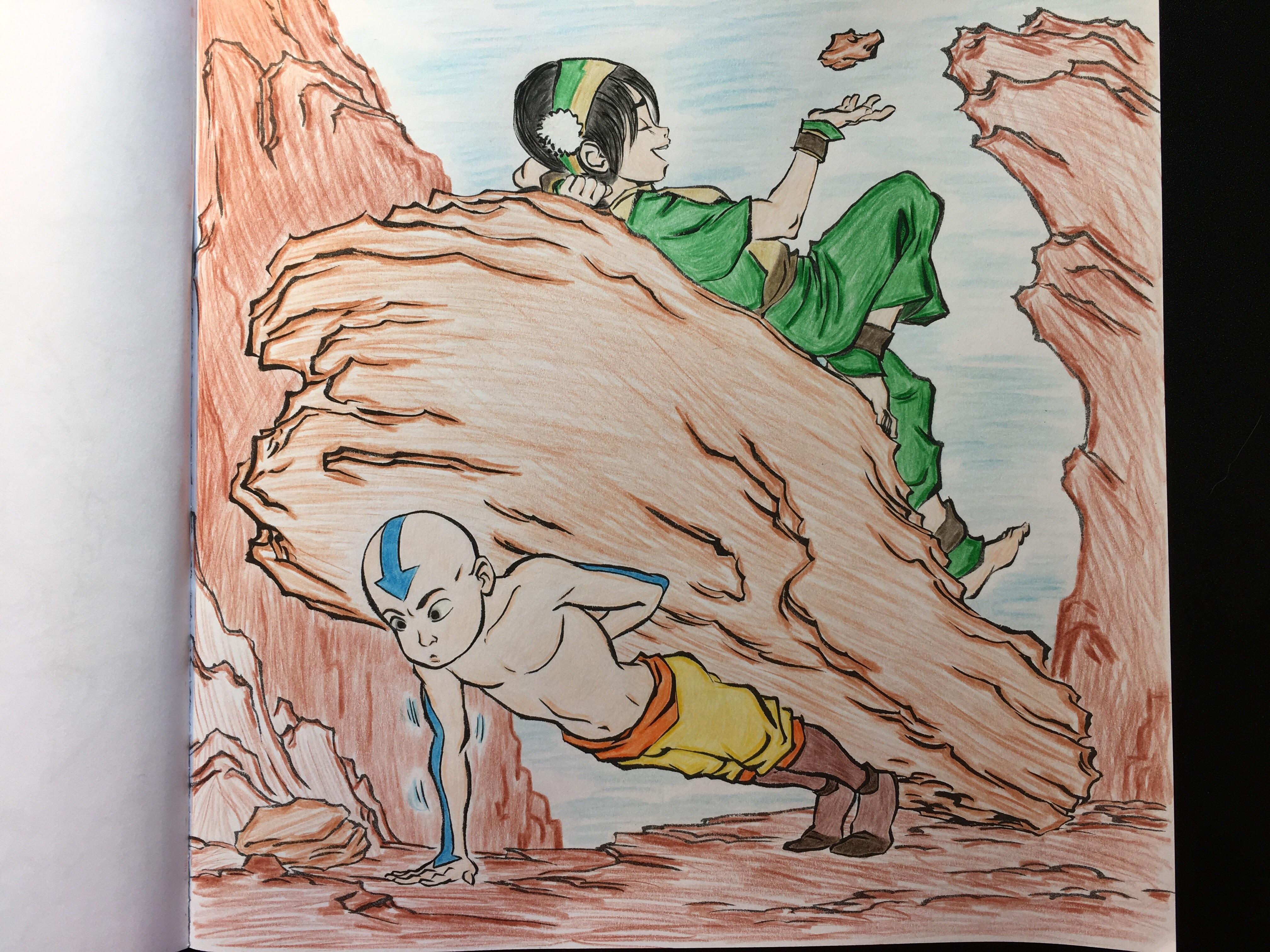 No Spoiler] First page that I completed in my new Avatar coloring ...