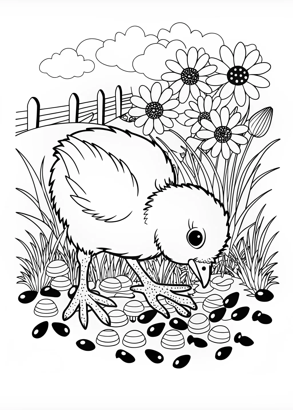 Chick Coloring Pages for Kids | ColorBliss