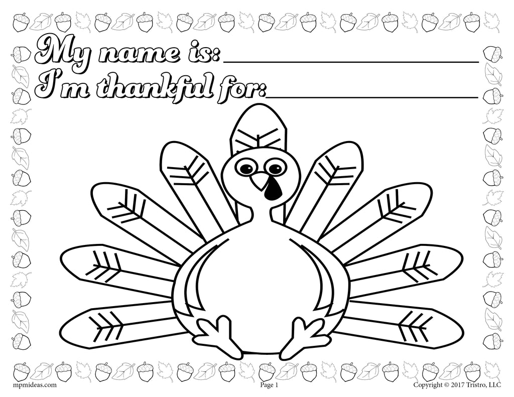 FREE incredible Printable Thanksgiving Coloring
