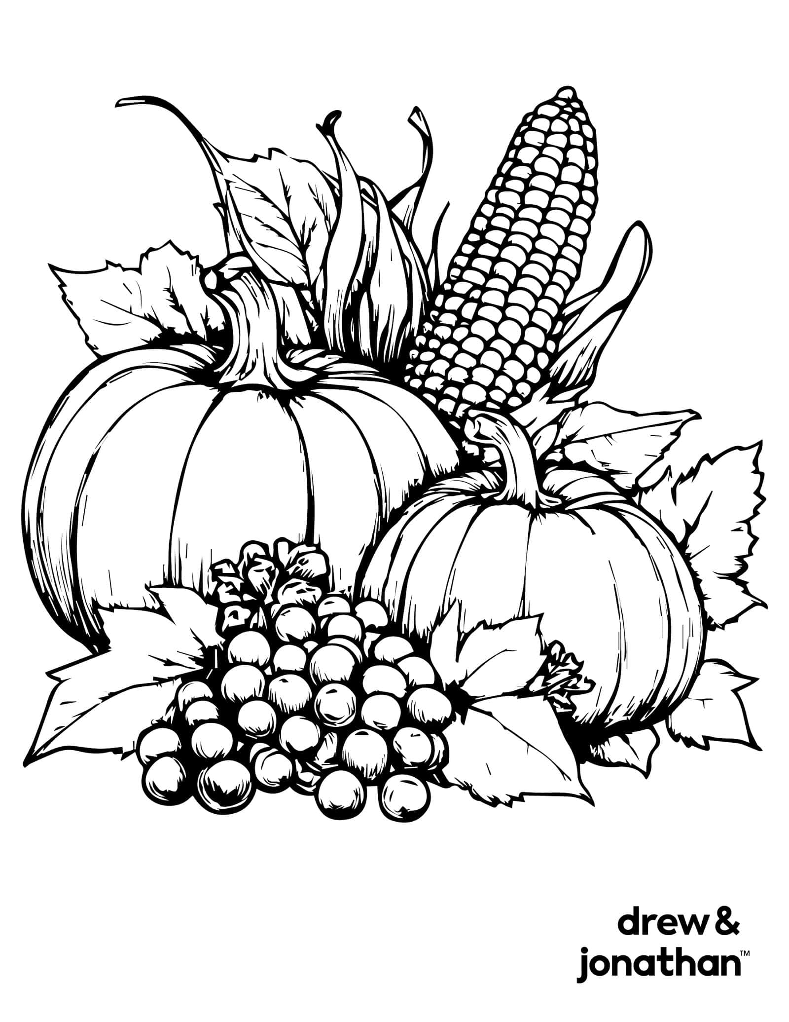 Free Printable Thanksgiving Coloring Pages for Kids