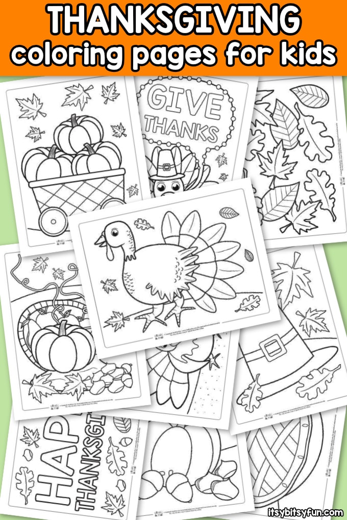 Thanksgiving Coloring Pages - Itsy Bitsy Fun