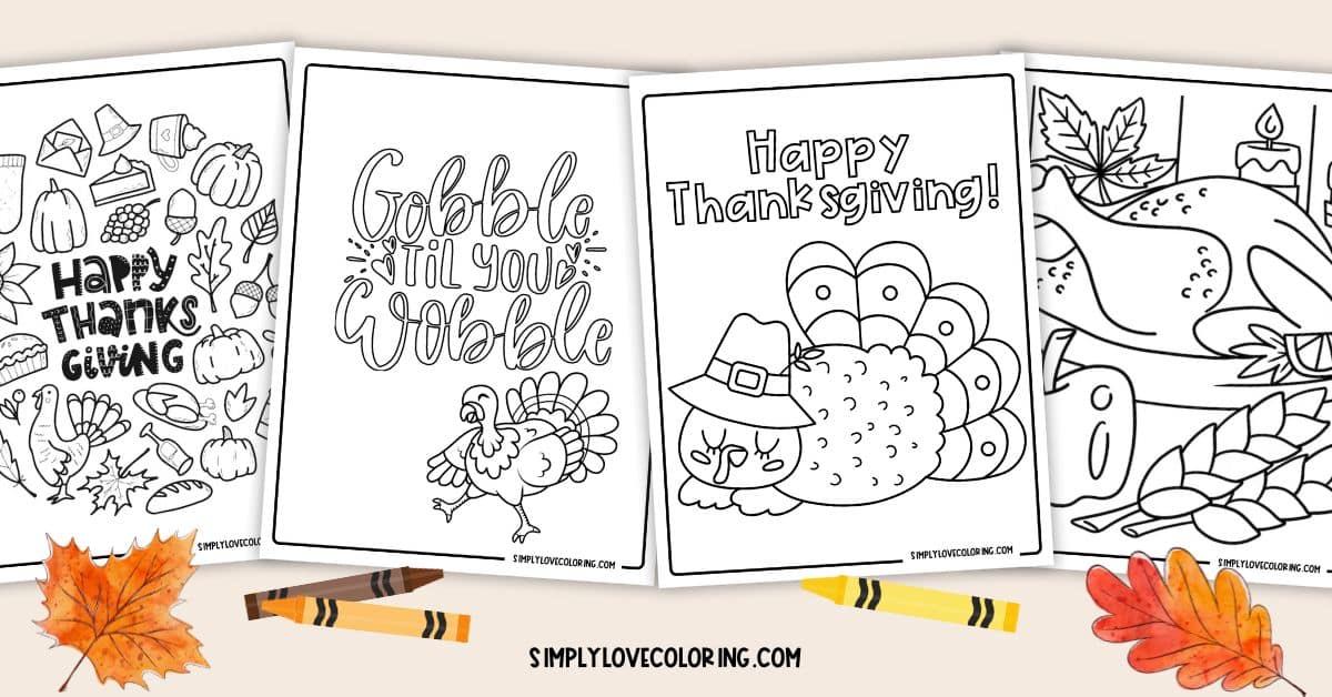 38 Thanksgiving Coloring Pages (Free PDF Printables) - Simply Love ...