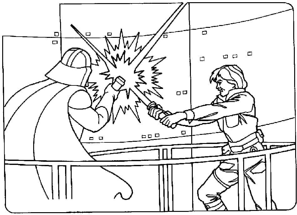 Darth Vader and Luke Skywalker coloring page - Download, Print or ...