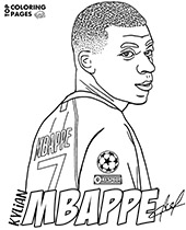Soccer Player Coloring Page - Super Simple