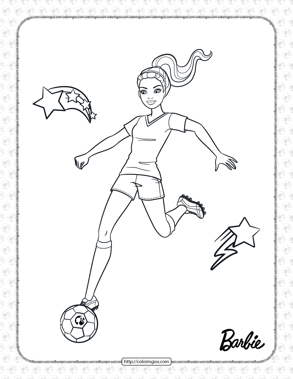 Three Soccer Players coloring page