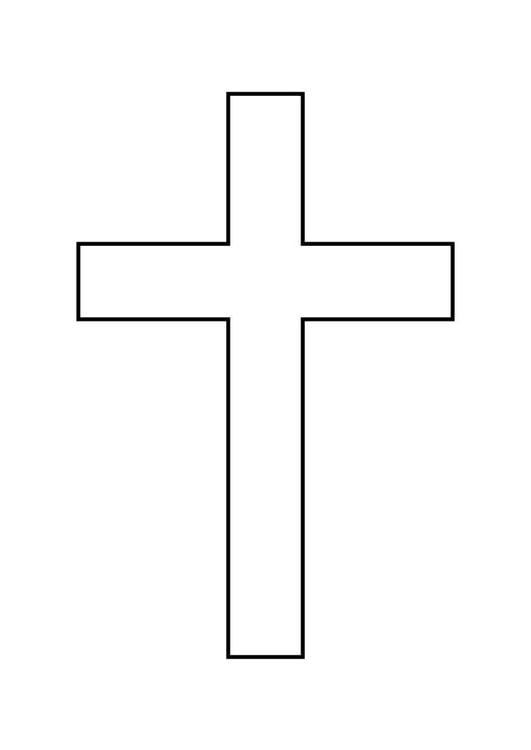 Coloring Page cross - Free printables - Img 10340