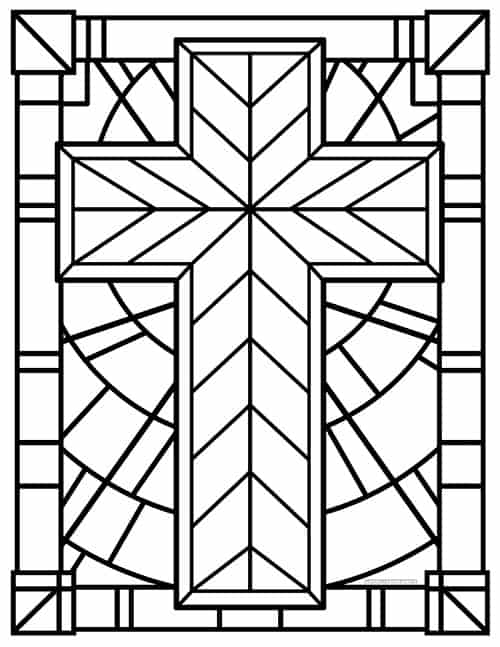 Cross Coloring Pages - Superstar Worksheets