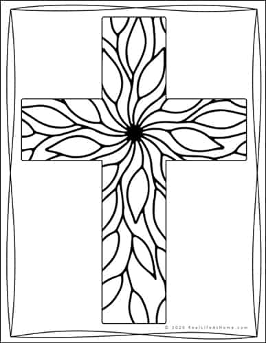 Religious Cross Coloring Pages for Kids and Adults (30 Different ...