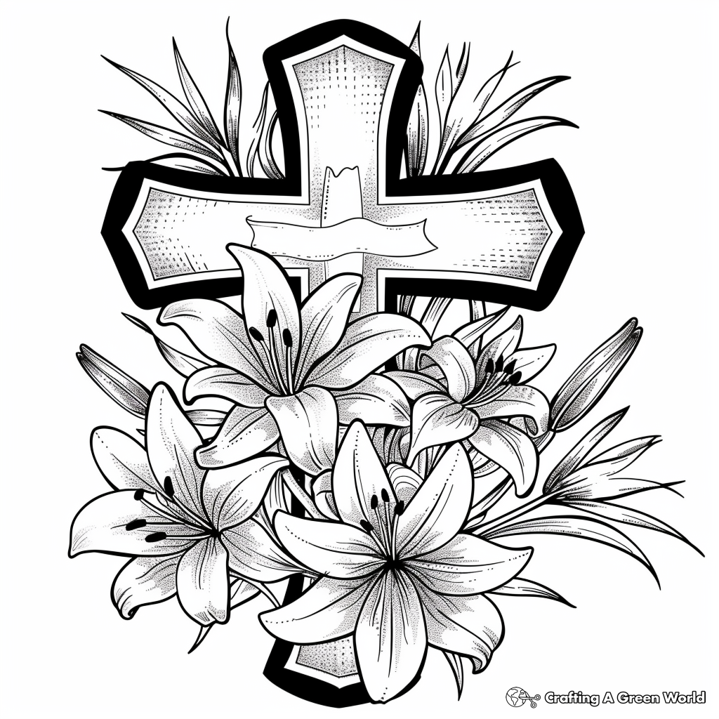 Easter Cross Coloring Pages - Free & Printable!