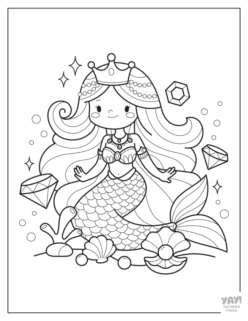 Mermaid Coloring Pages (Free Printables)