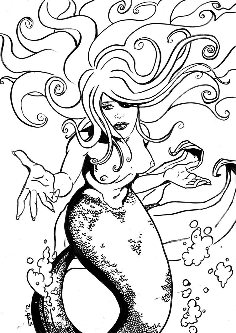 Mermaid #147279 (Characters) – Free Printable Coloring Pages