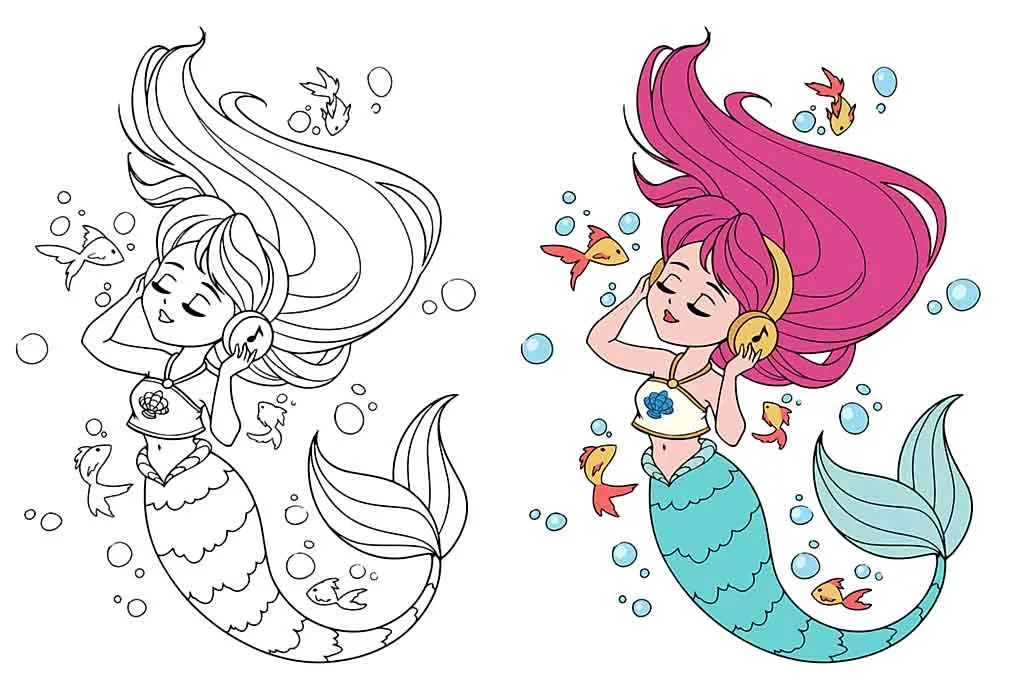 25 Little Mermaid Coloring Pages - Free Printable, Sheets and ...