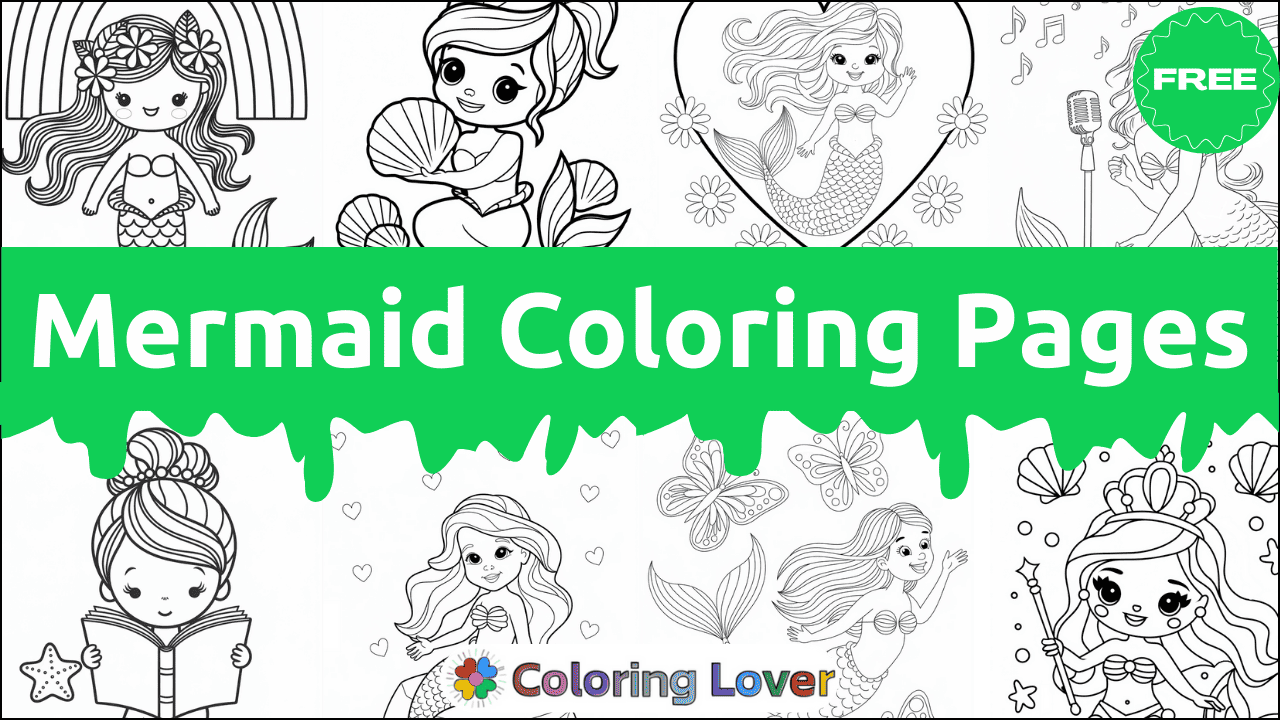 51 Mermaid Coloring Pages (Free Printables for All Ages)