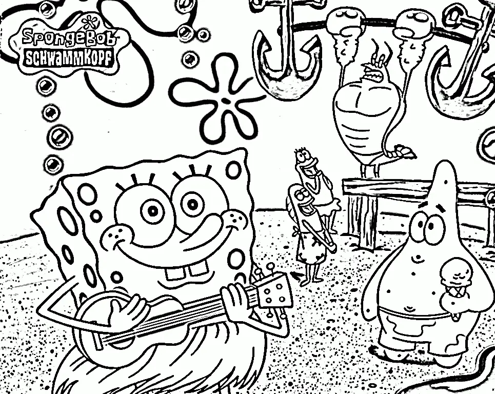 Spongebob Halloween Coloring Pages to Print - Free Printable ...