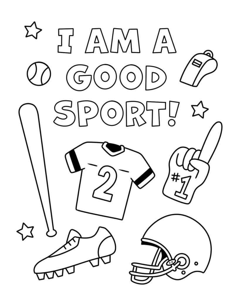 Free Sports Coloring Pages for Kids! ⋆ The Hollydog Blog