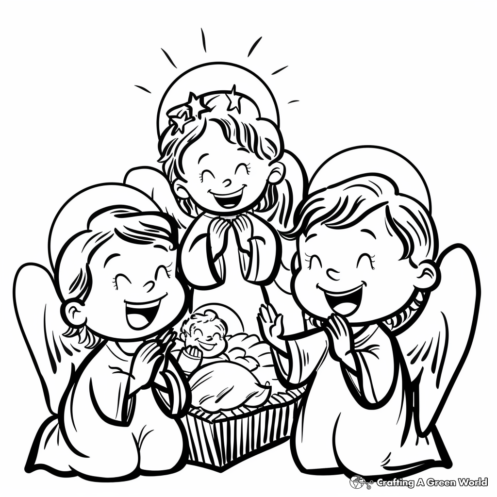 Birth Of Jesus Coloring Pages - Free & Printable!