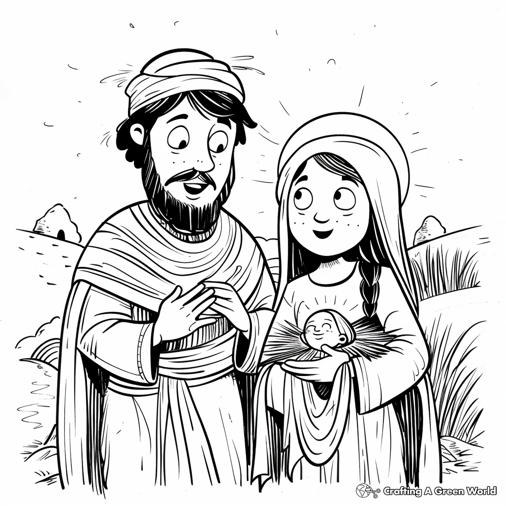 Birth Of Jesus Coloring Pages - Free & Printable!
