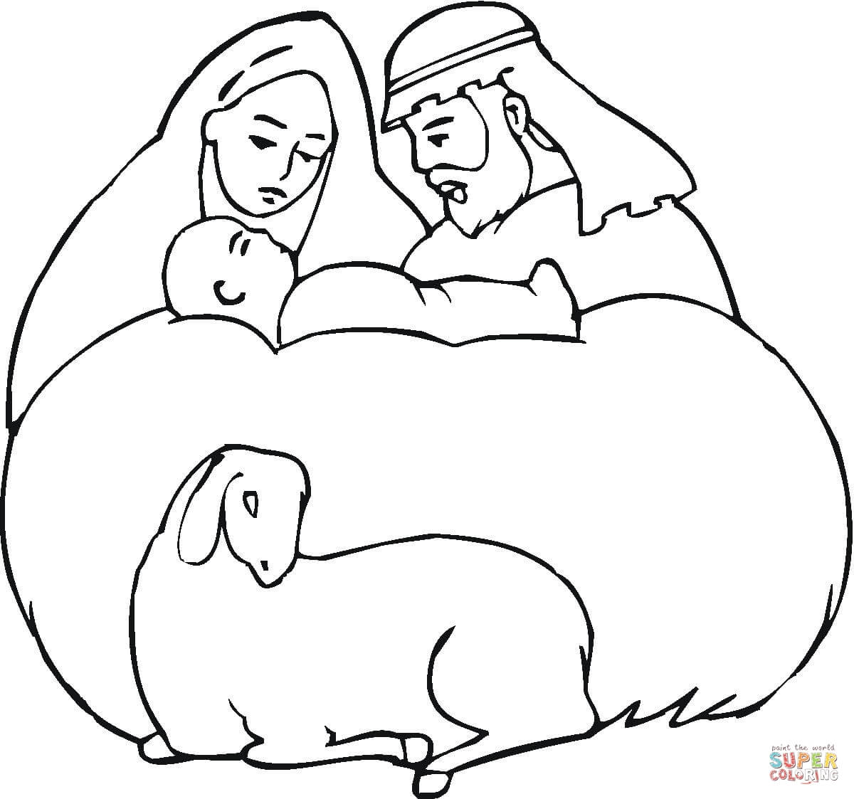 Birth Of Jesus coloring page | Free Printable Coloring Pages