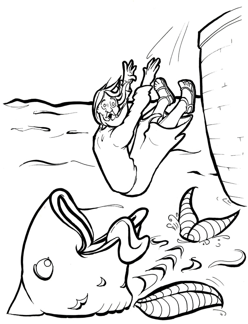 Jonah and the Whale Coloring Page – Childrens Ministry Deals
