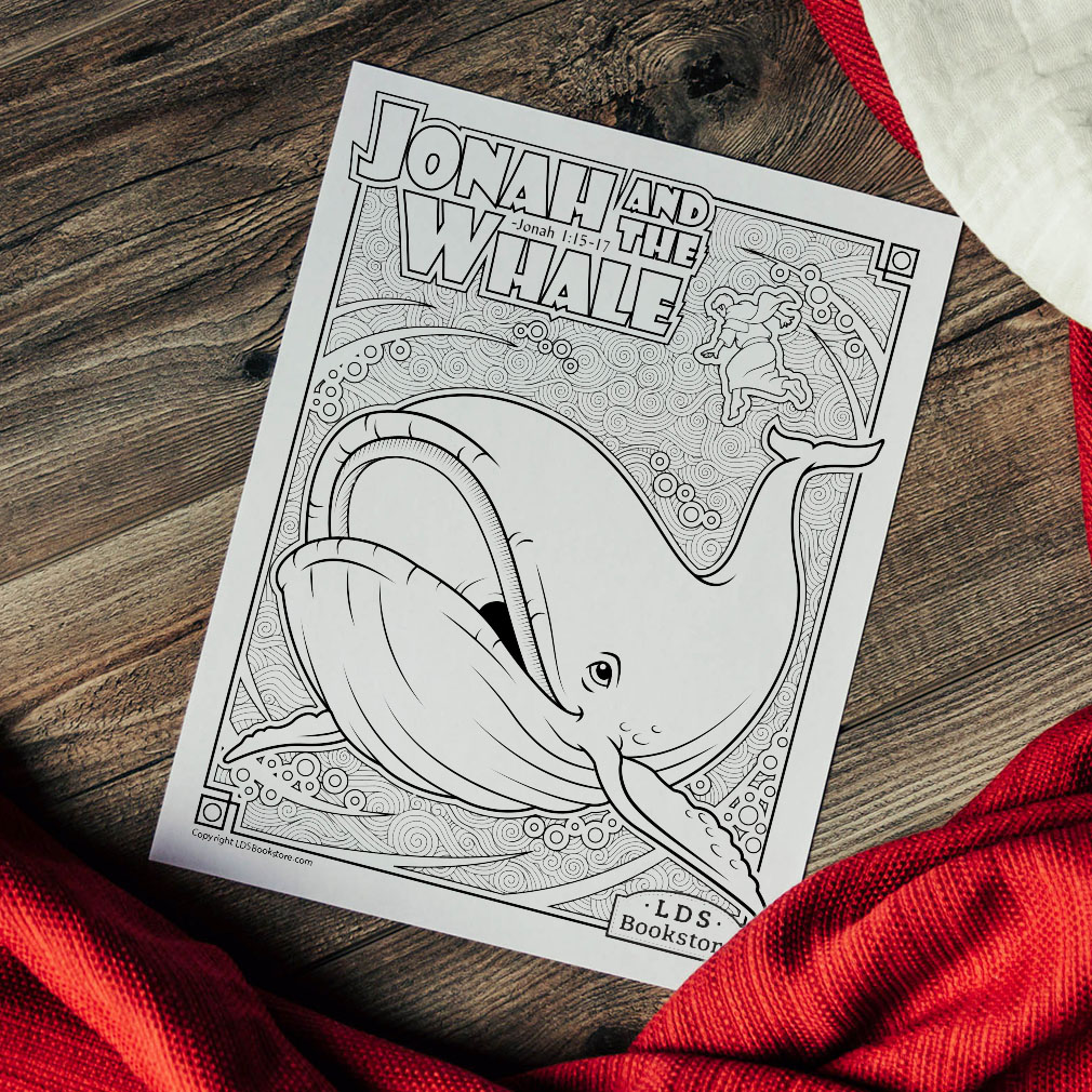 Jonah and the Whale Coloring Page - Printable
