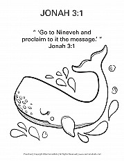 COLORING PAGES! Jonah and the Whale – Keys For Kids Radio
