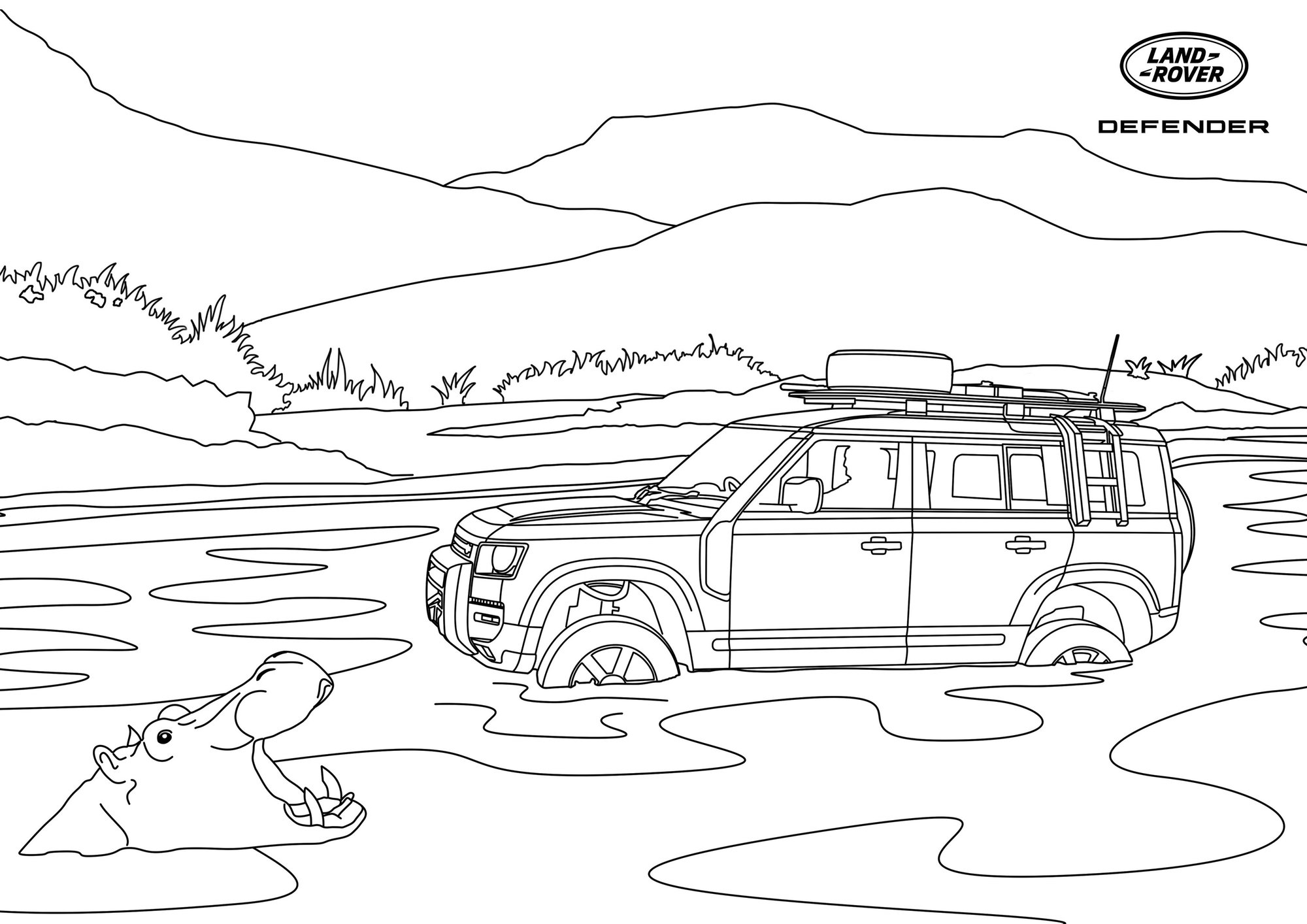 Hey Kids! Its an official Defender coloring book. - Land Rover ...