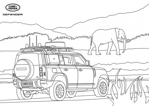 Land Rover Defender colouring in images | Land Rover Media Newsroom