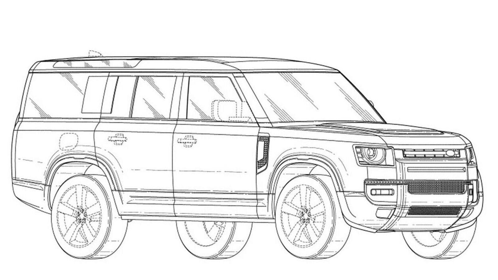 Land Rover Defender 130 breaks cover in latest patent images: Key ...