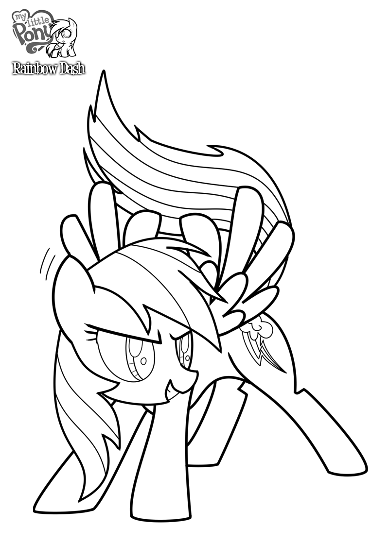 Rainbow Dash Coloring Pages – Printable Coloring Pages. FREE
