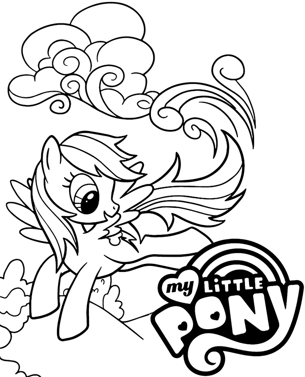 High-quality MLP coloring page for girls My Little Pony