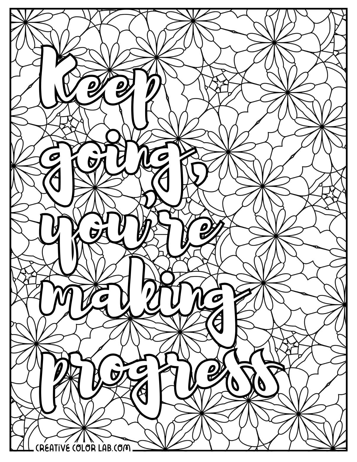 33 Inspirational Quotes Coloring Pages | Positive PDF Printables