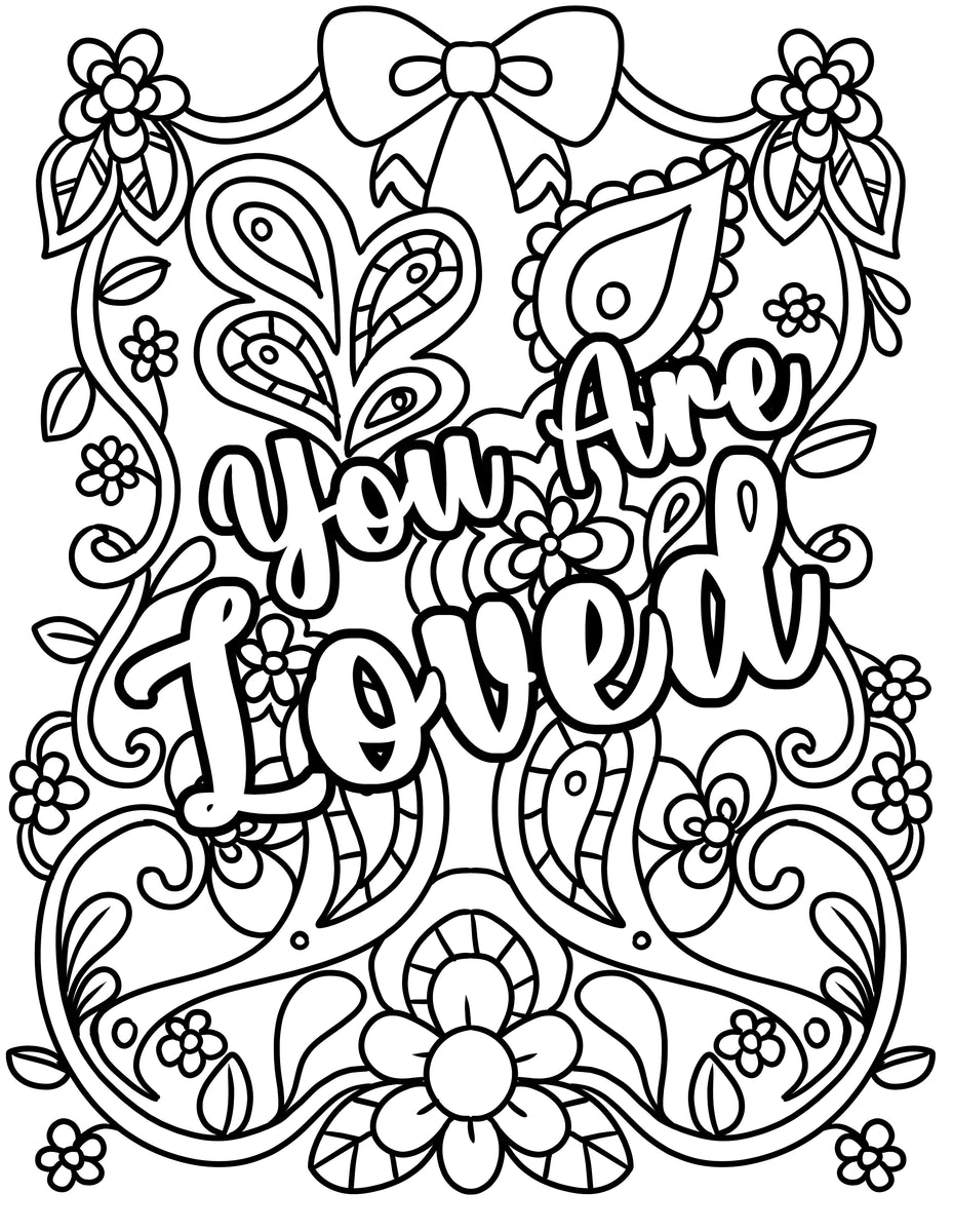 Inspirational Quote Coloring Pages (3 Pages)