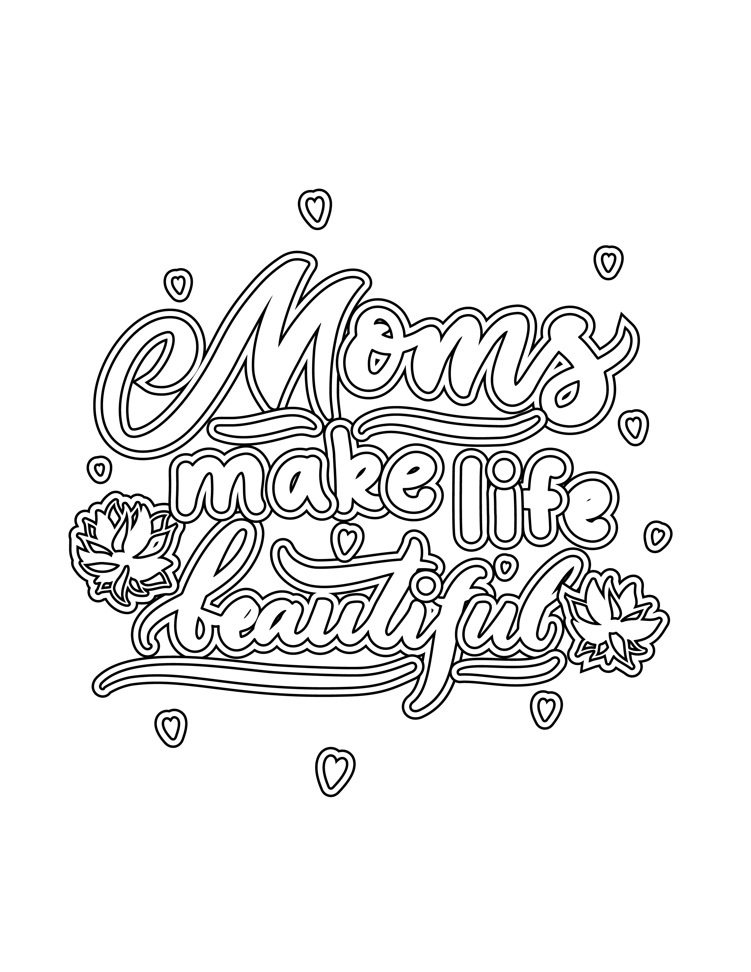 Color Your Love for Mom: Printable Coloring Pages with ...