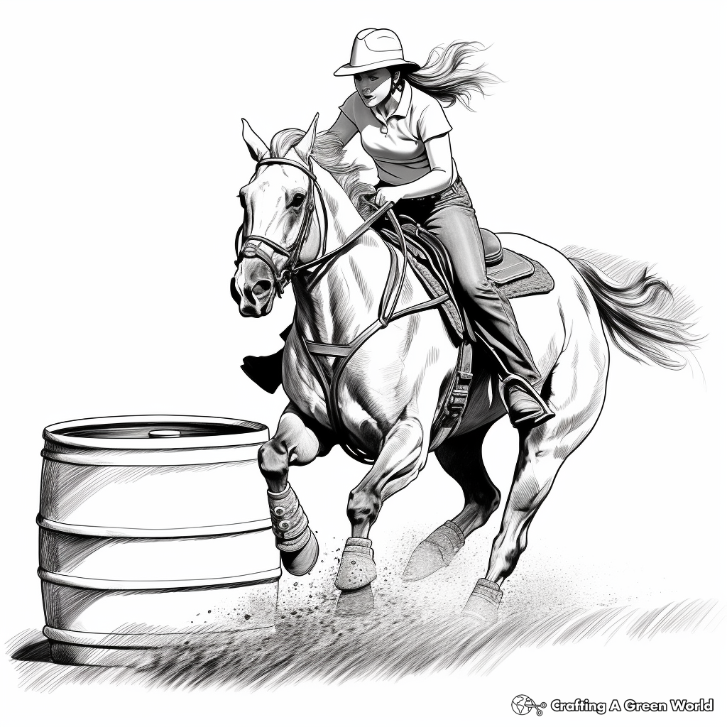 Barrel Racing Coloring Pages - Free & Printable!