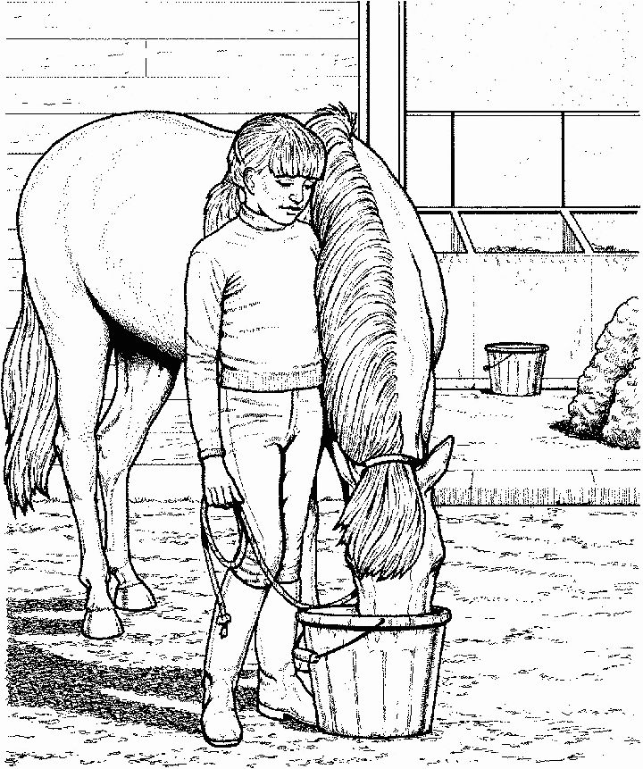 Horse Coloring Page for Kids - Free Printable Picture