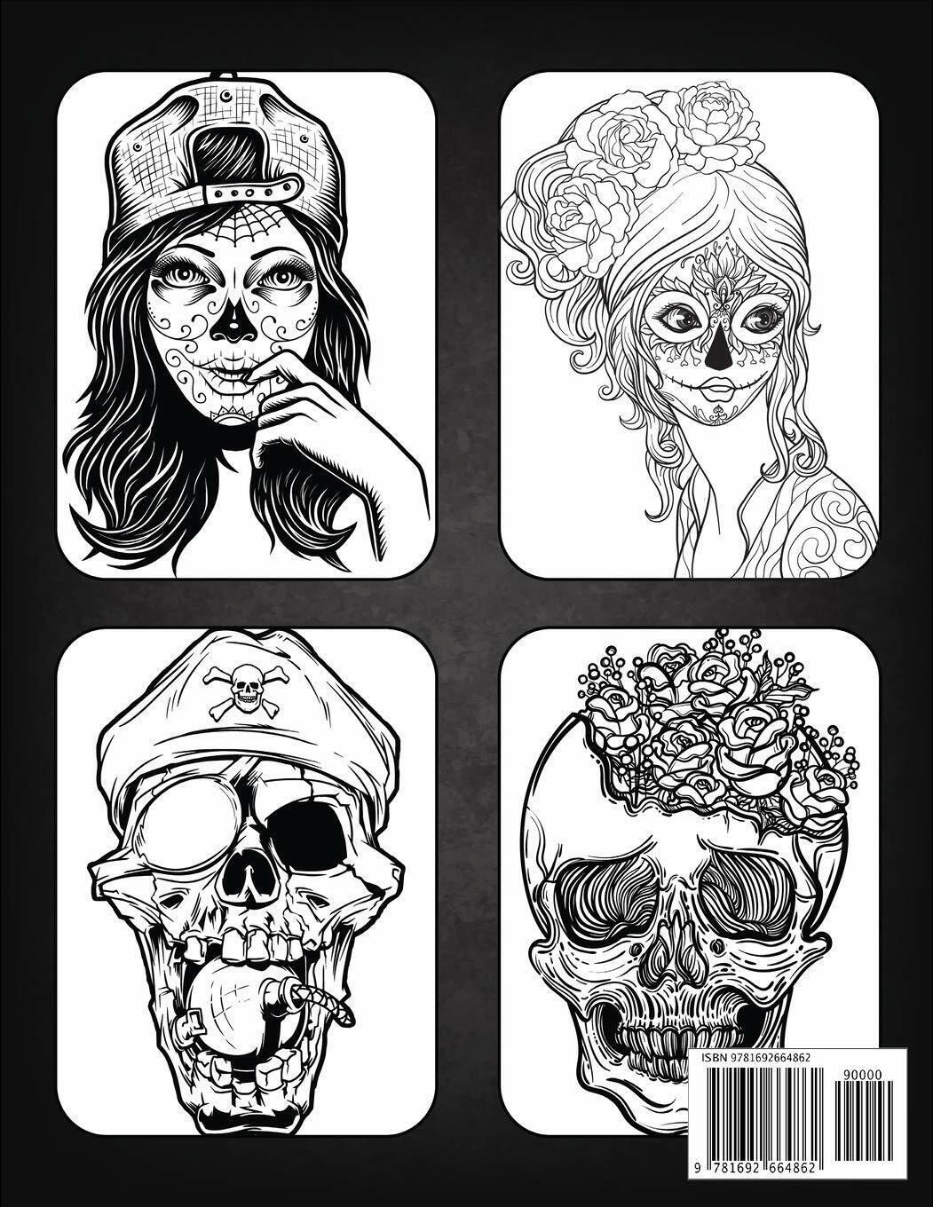 sugar skull coloring pages for adults , skulls coloring pages ...