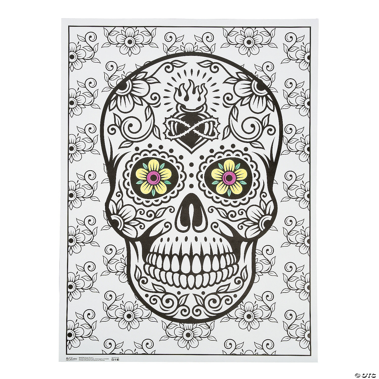1,620 Adult Coloring Pages Skulls Images, Stock Photos, 3D objects ...