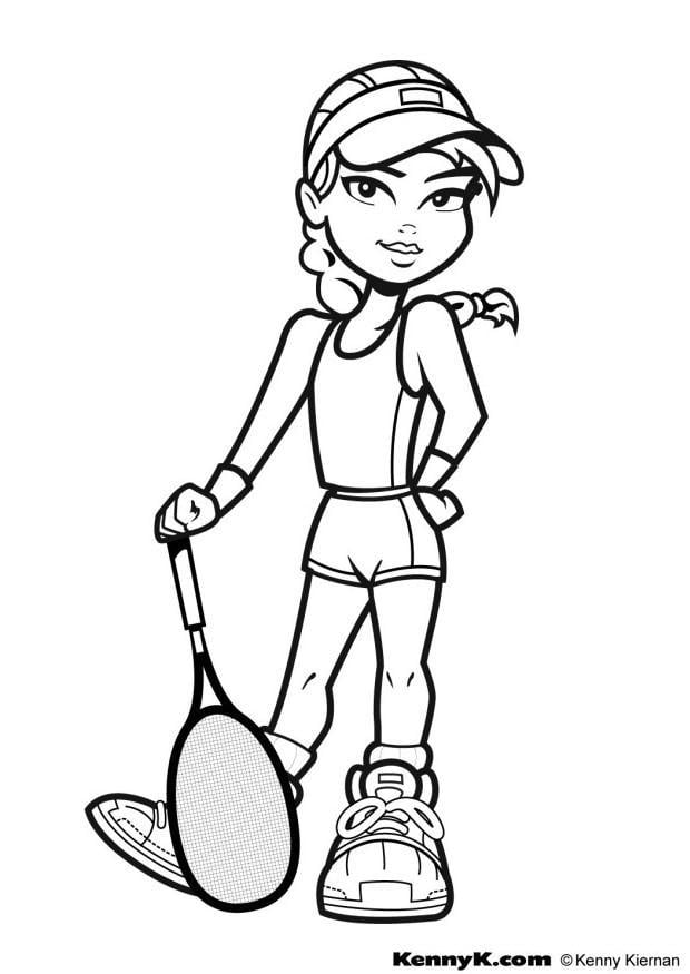 Coloring Page tennis - Free printables - Img 9041