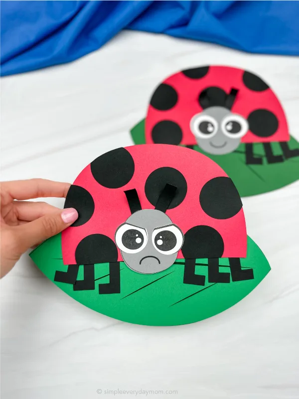 Grouchy Ladybug Craft For Kids [Free Template]