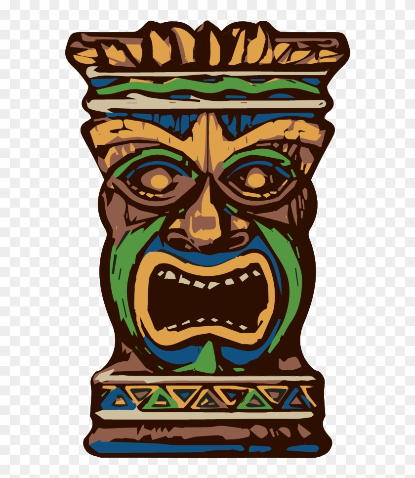Tiki Coloring Pages Stock Tiki Mask Coloring Page Many - Tiki ...