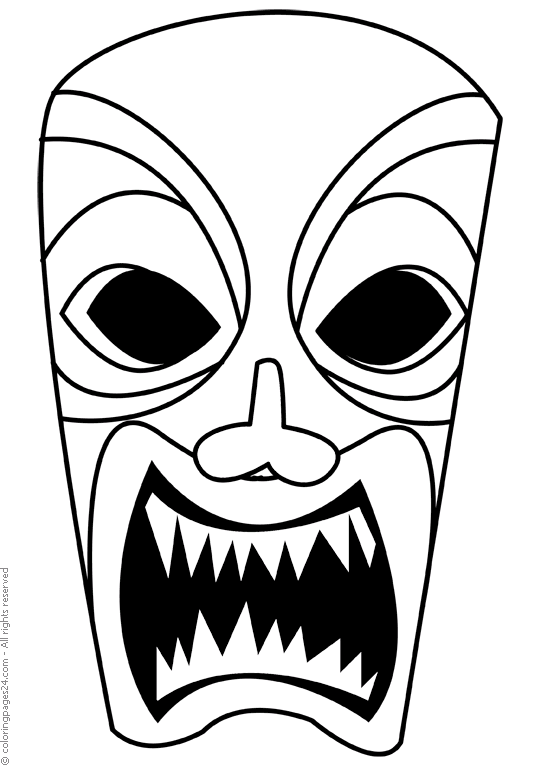 Tiki Masks 5 | Coloring Pages 24