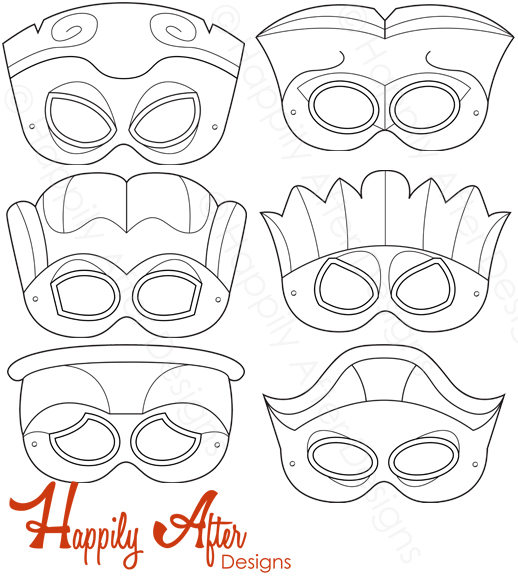 Tiki Printable Coloring Masks